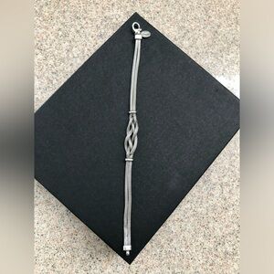 Elegant Silver Braided Bracelet